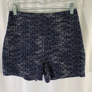 Express Shorts Women's 00 Black White Knit 3.5" Inseam Side Zip